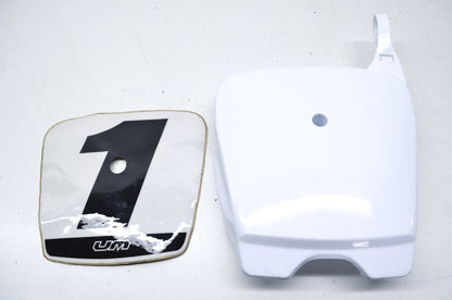 United Motors SY1P08WH, 53112-K1250WH Front Number Plate White NOS