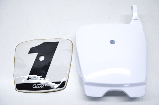United Motors SY1P08WH, 53112-K1250WH Front Number Plate White NOS