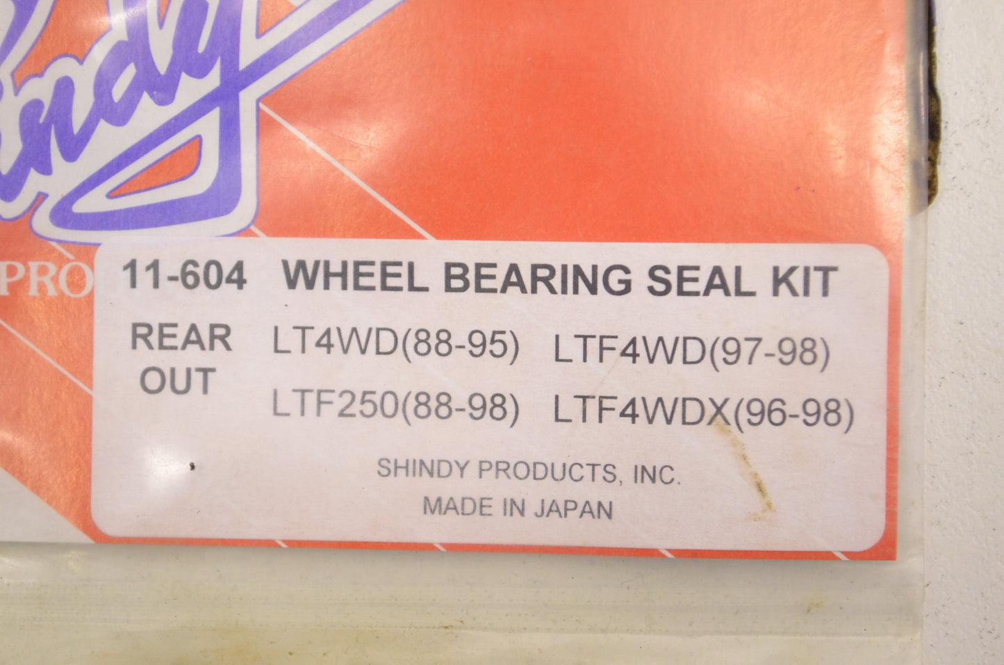 WPS 11-604, 68-3390 Rear Wheel Bearing Seal Kit NOS