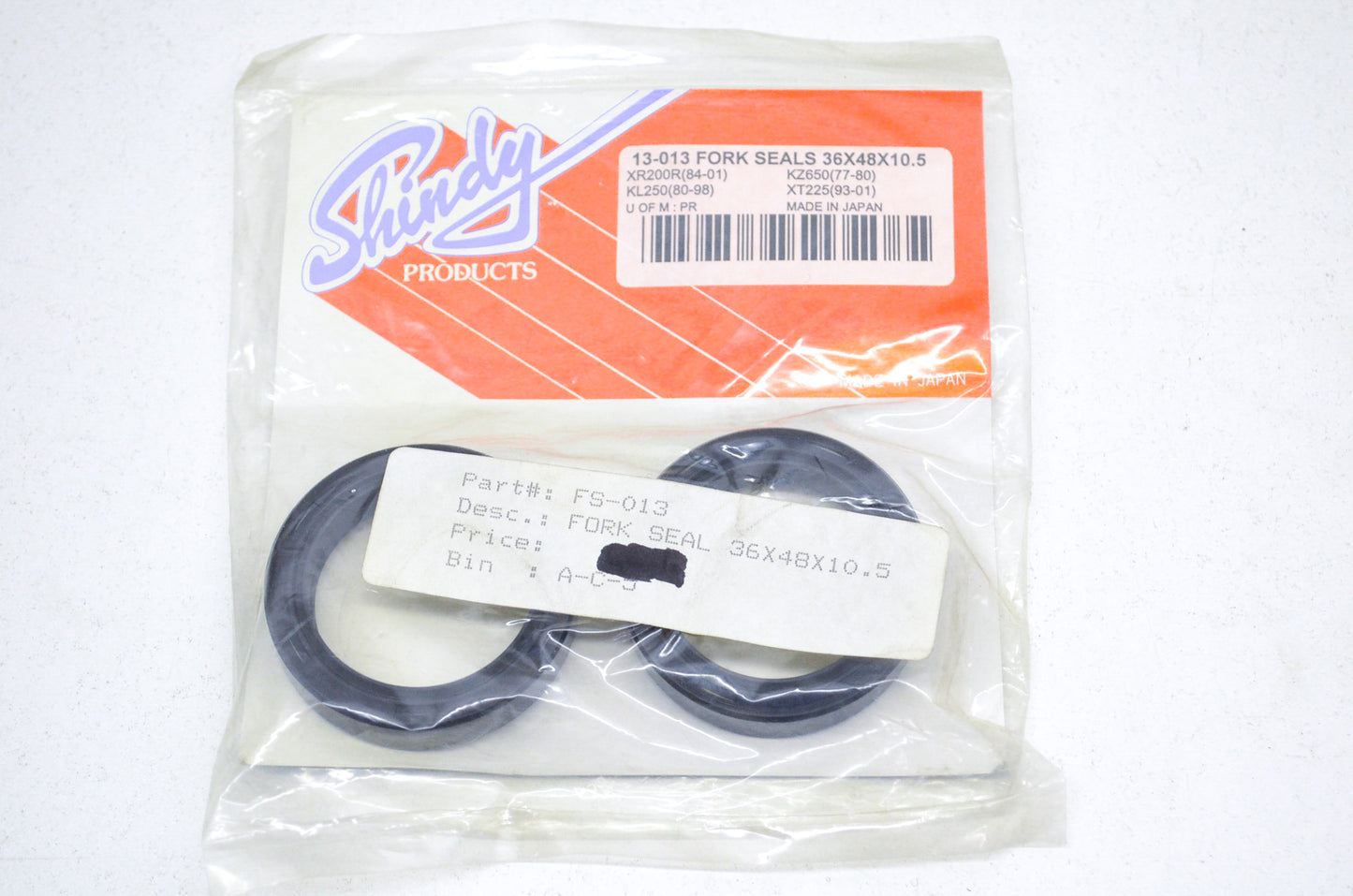 Shindy 13-013, FS-013 Fork Seal Kit NOS