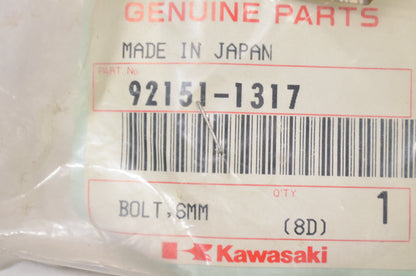 OEM Kawasaki 92151-1317 Bolt 6MM NOS