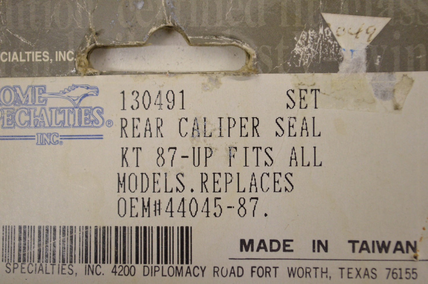 New Chrome Specialties Rear Caliper Seal NOS