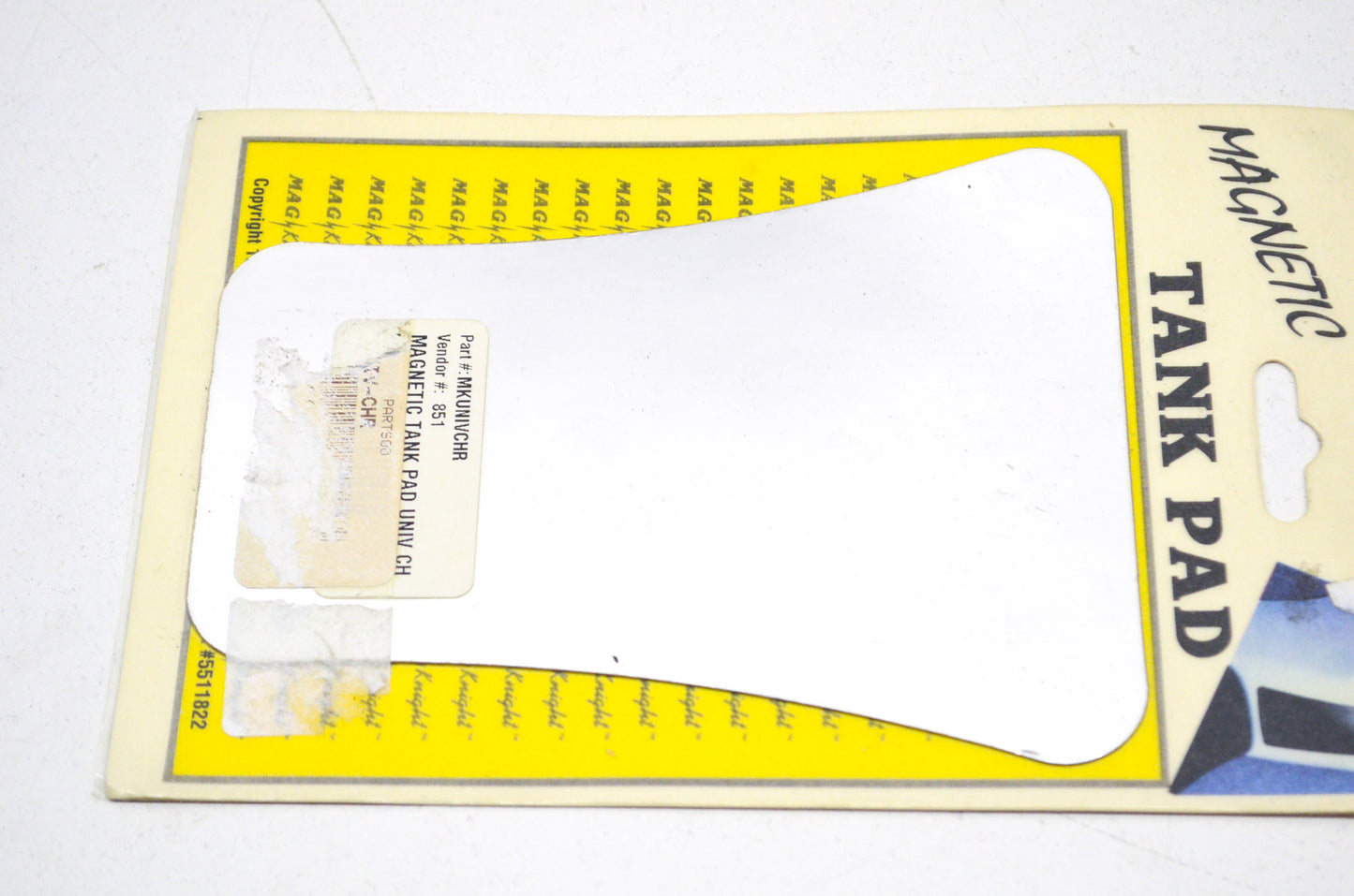 New Mag-Knight Universal Magnetic Chrome Tank Pad NOS