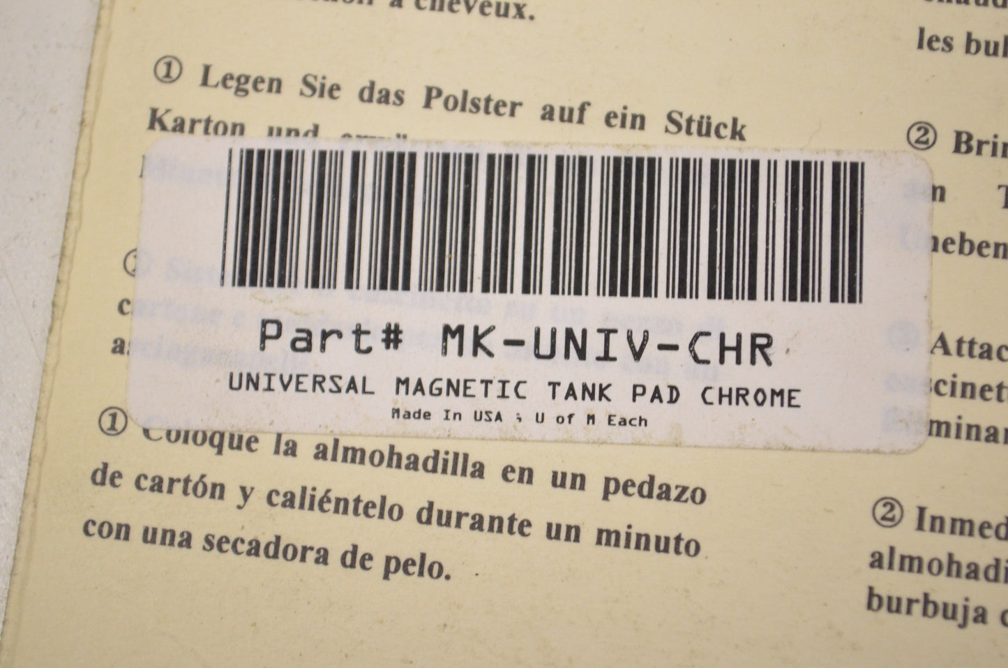 New Mag-Knight Universal Magnetic Chrome Tank Pad NOS