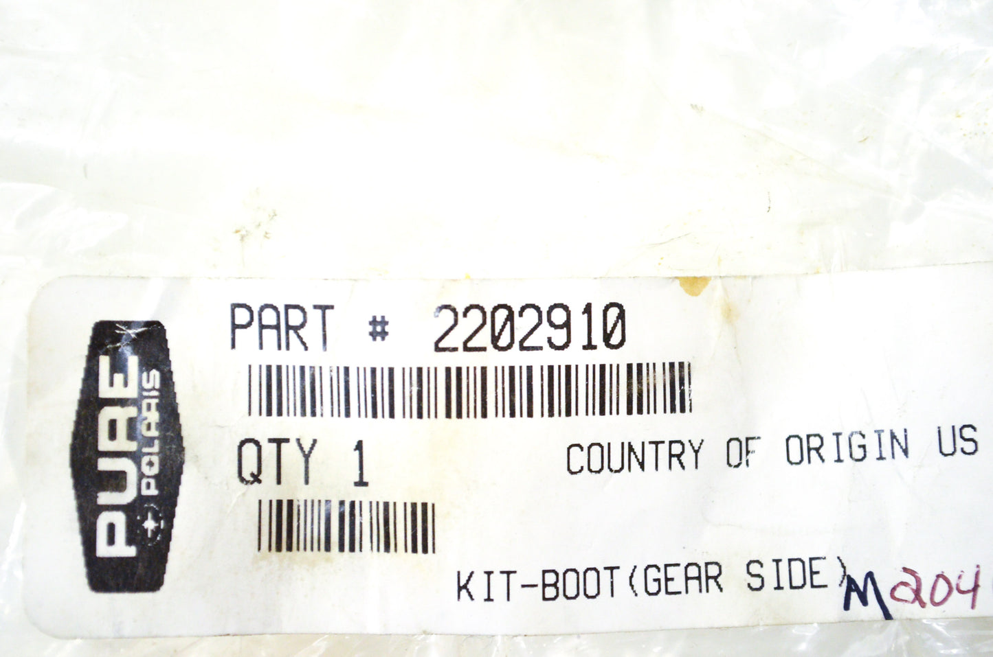 OEM Polaris 2202910 Gear Side Boot Kit NOS