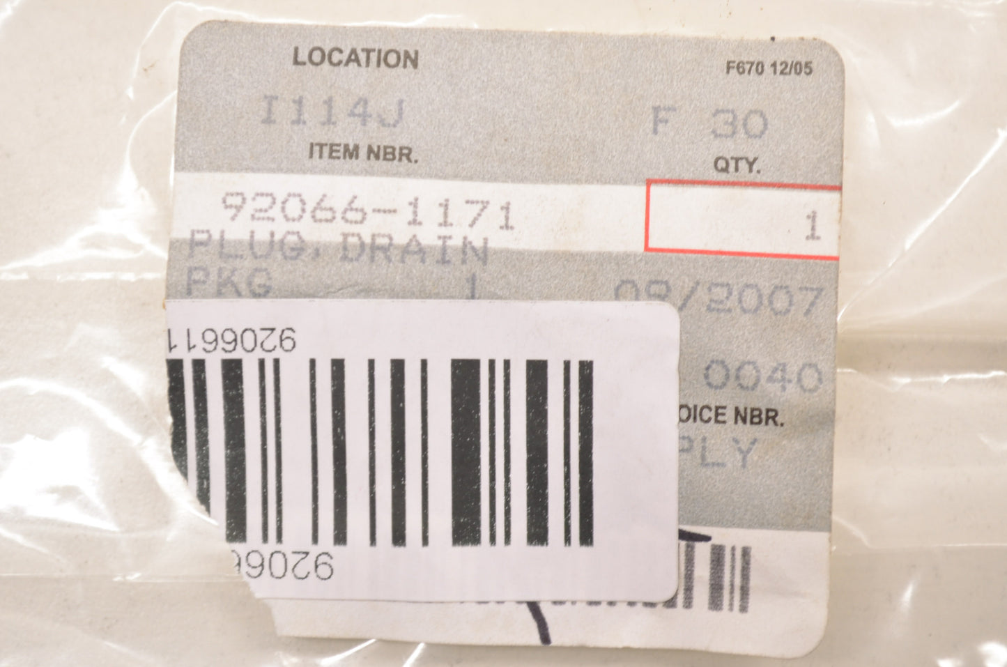 OEM Kawasaki 92066-1171 Drain Plug NOS