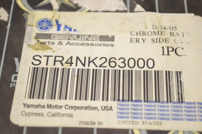 New OEM Yamaha Chrome Battery Side Cover Kit NOS