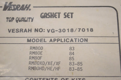 Vesrah VG-7018, GTE318 Gasket Kit NOS