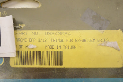 Drag Specialties DS-243064, DS243064 Grip End Chrome Cap w/ 12" Fringe NOS