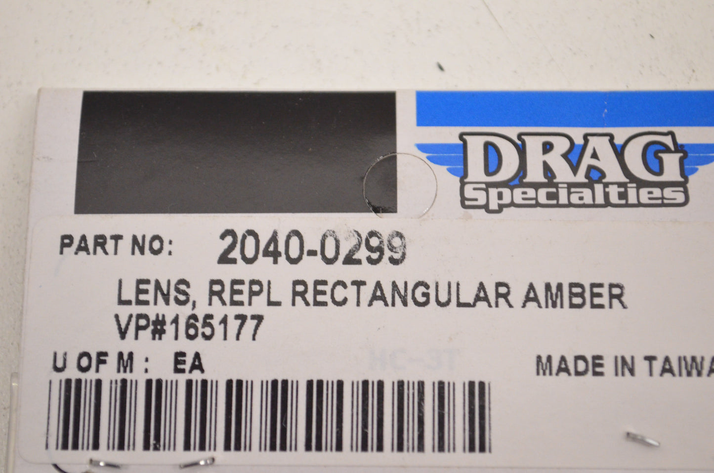 Drag Specialties 2040-0299 Replacement Amber Lens Cover NOS