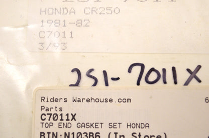 Cometic C7011X, 251-7011 Honda Top End Gasket Kit NOS