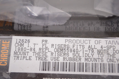 Custom Chrome 12626, 55940/1-79 Handle Bar Risers NOS