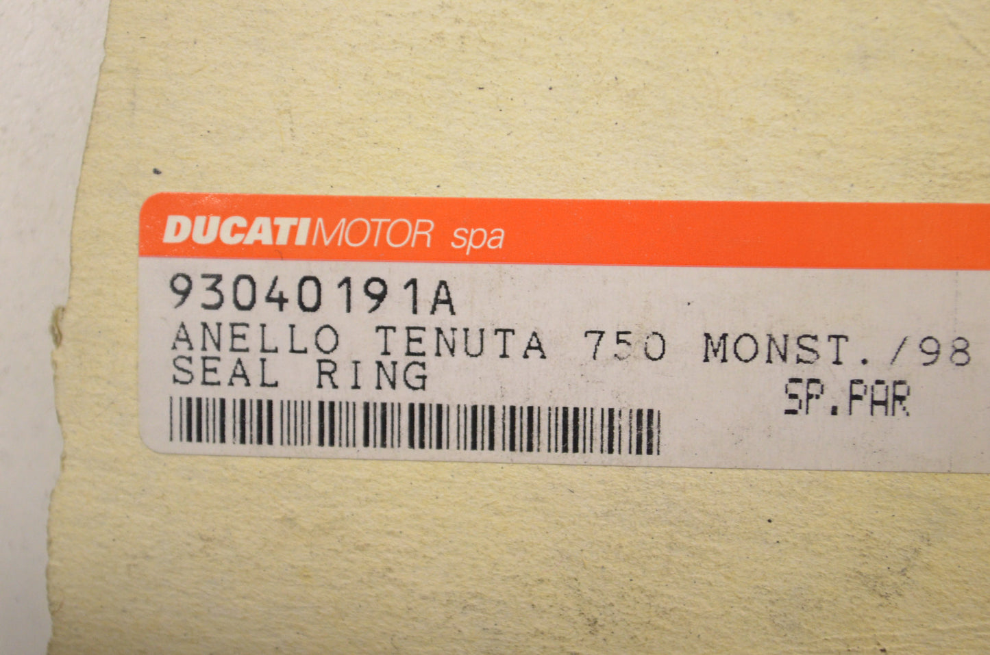 OEM Ducati 93040191A Seal Ring NOS