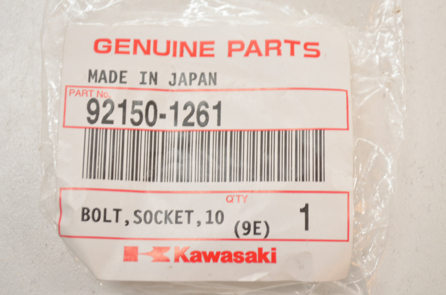 OEM Kawasaki 92150-1261 Socket Bolt 10X37 NOS