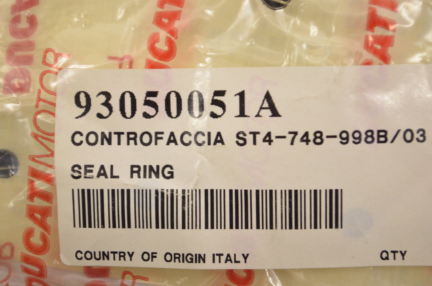 OEM Ducati 93050051A Seal Ring NOS