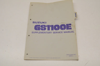 OEM Suzuki GS1100E Supplementary Service Manual GS1100E