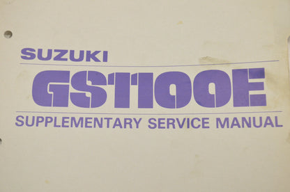 OEM Suzuki GS1100E Supplementary Service Manual GS1100E