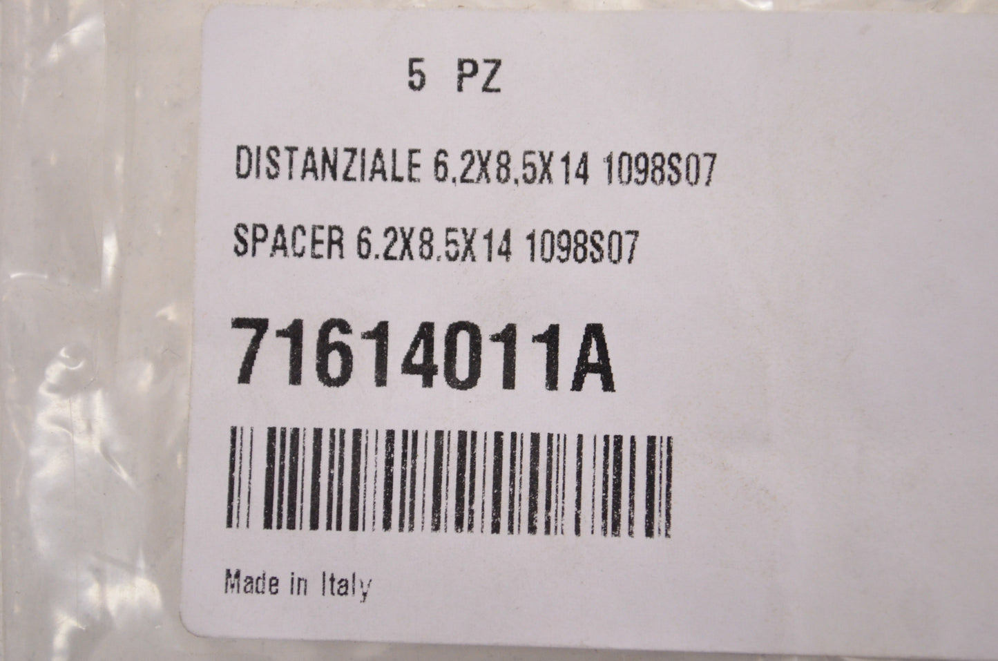 New OEM Ducati Spacer 6.2x8.5x14 NOS