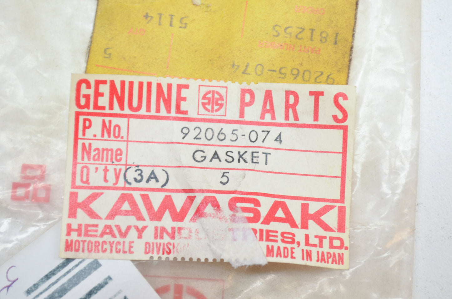 OEM Kawasaki 92065-074 Air Filter Gasket