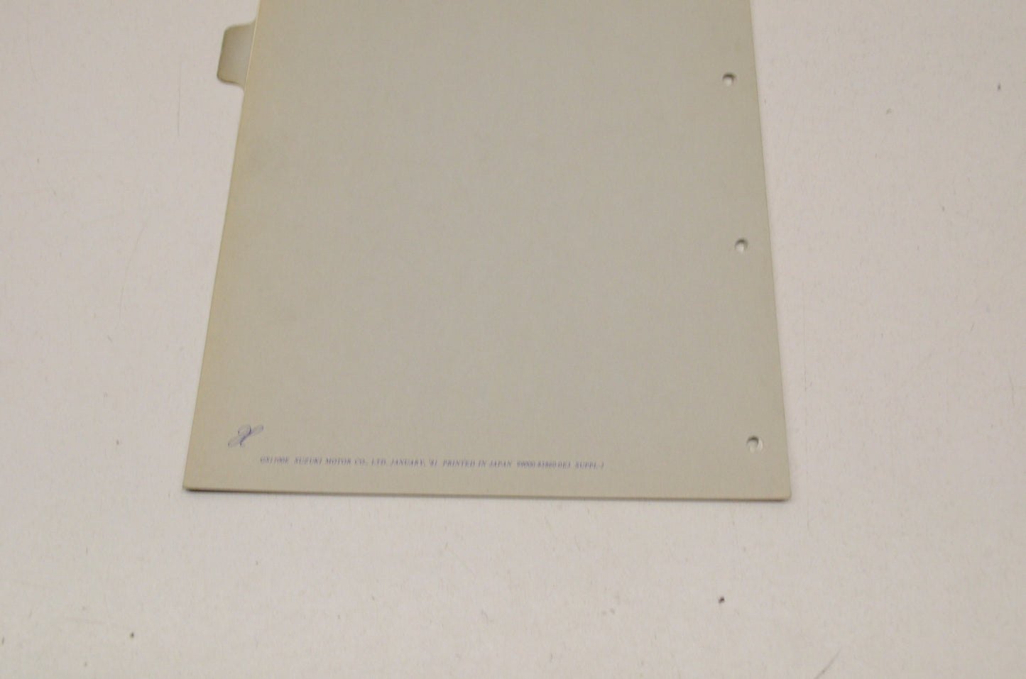 OEM Suzuki GS1100E Supplementary Service Manual GS1100E