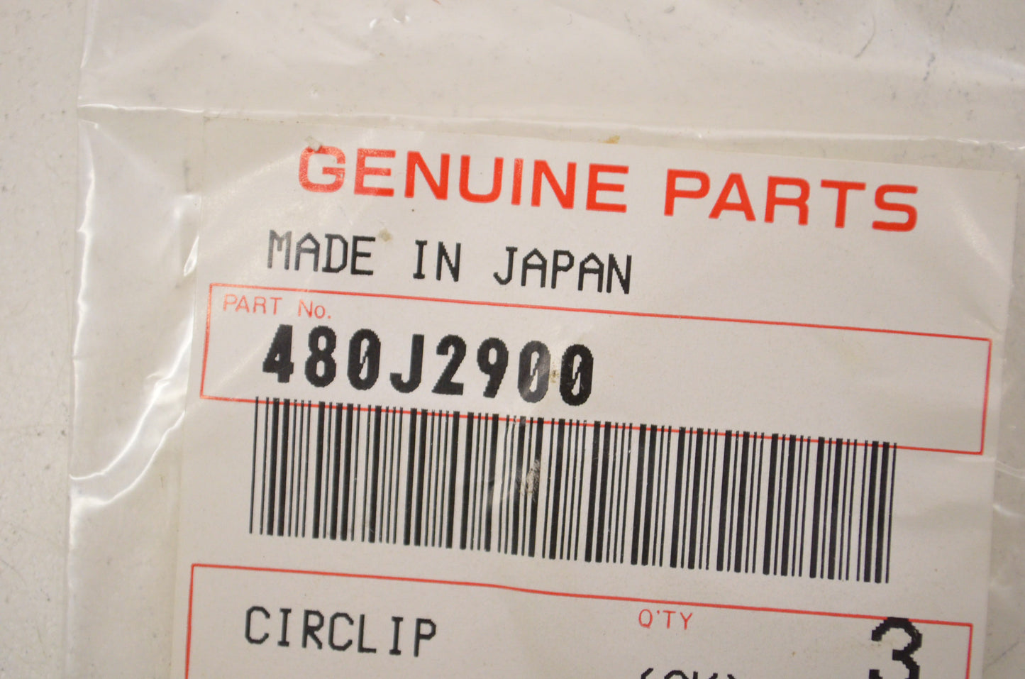 OEM Kawasaki 480J2900 Circlip Qty 2 NOS