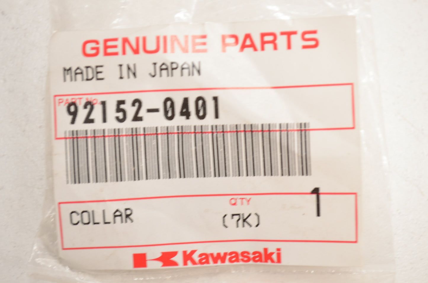 OEM Kawasaki 92152-0401 Collar NOS