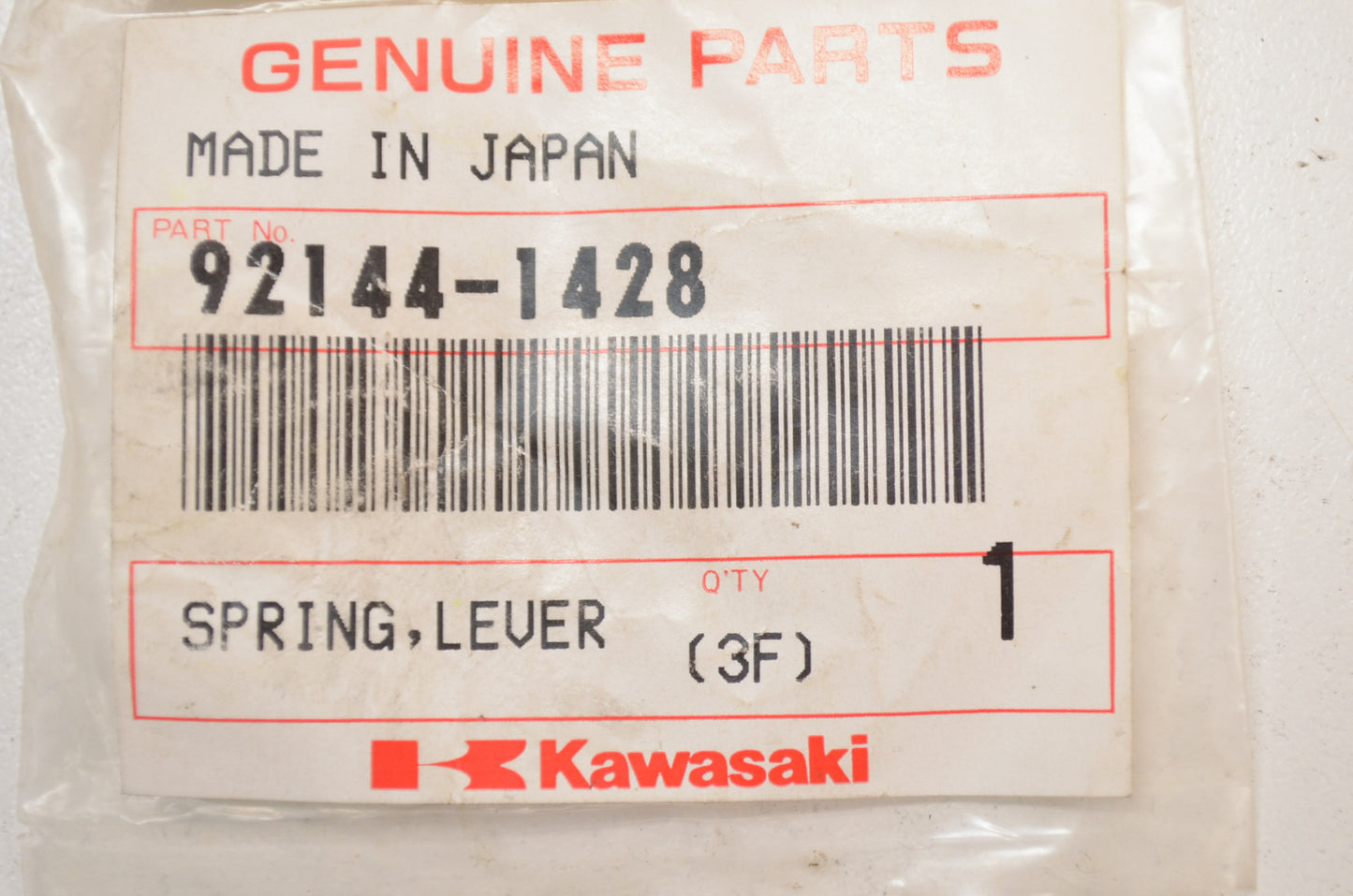 OEM Kawasaki 92144-1428 Lever Spring