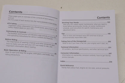 Owner's Manual 15 TRX420FA1 4x4 AT / w/ Power Steering Fourtrax Rancher