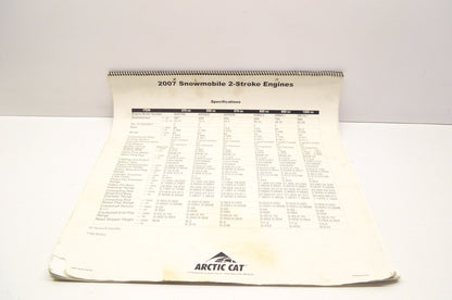 OEM Arctic Cat 2007 Snowmobile 2-Stroke Engines Chart