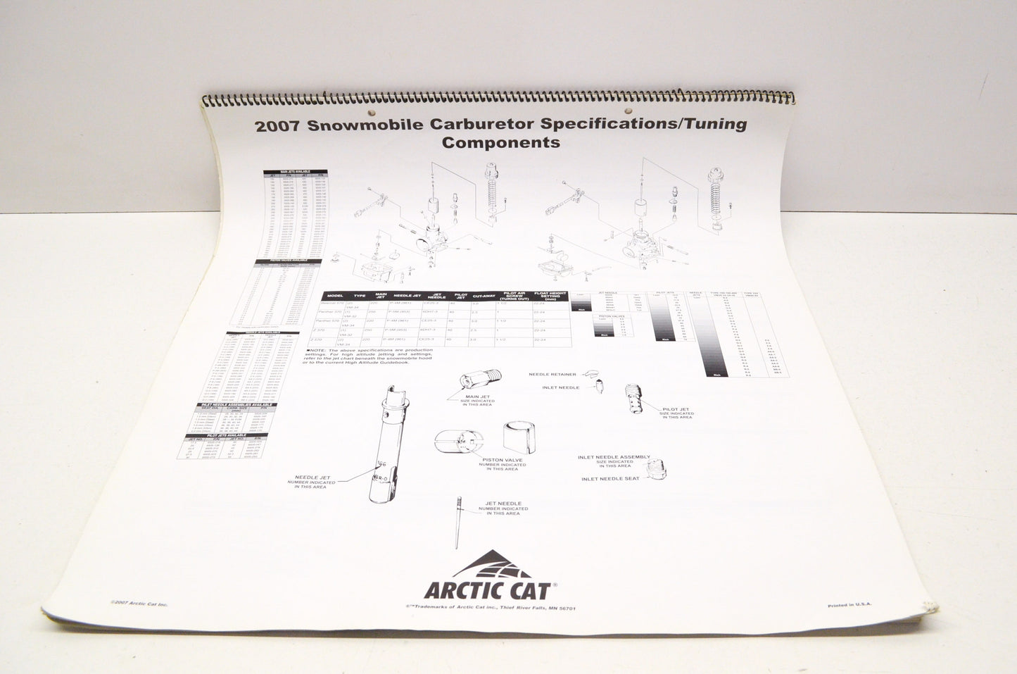 OEM Arctic Cat 2007 Snowmobile 2-Stroke Engines Chart