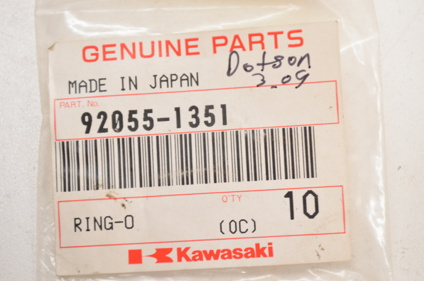 OEM Kawasaki 92055-1351 O-Ring