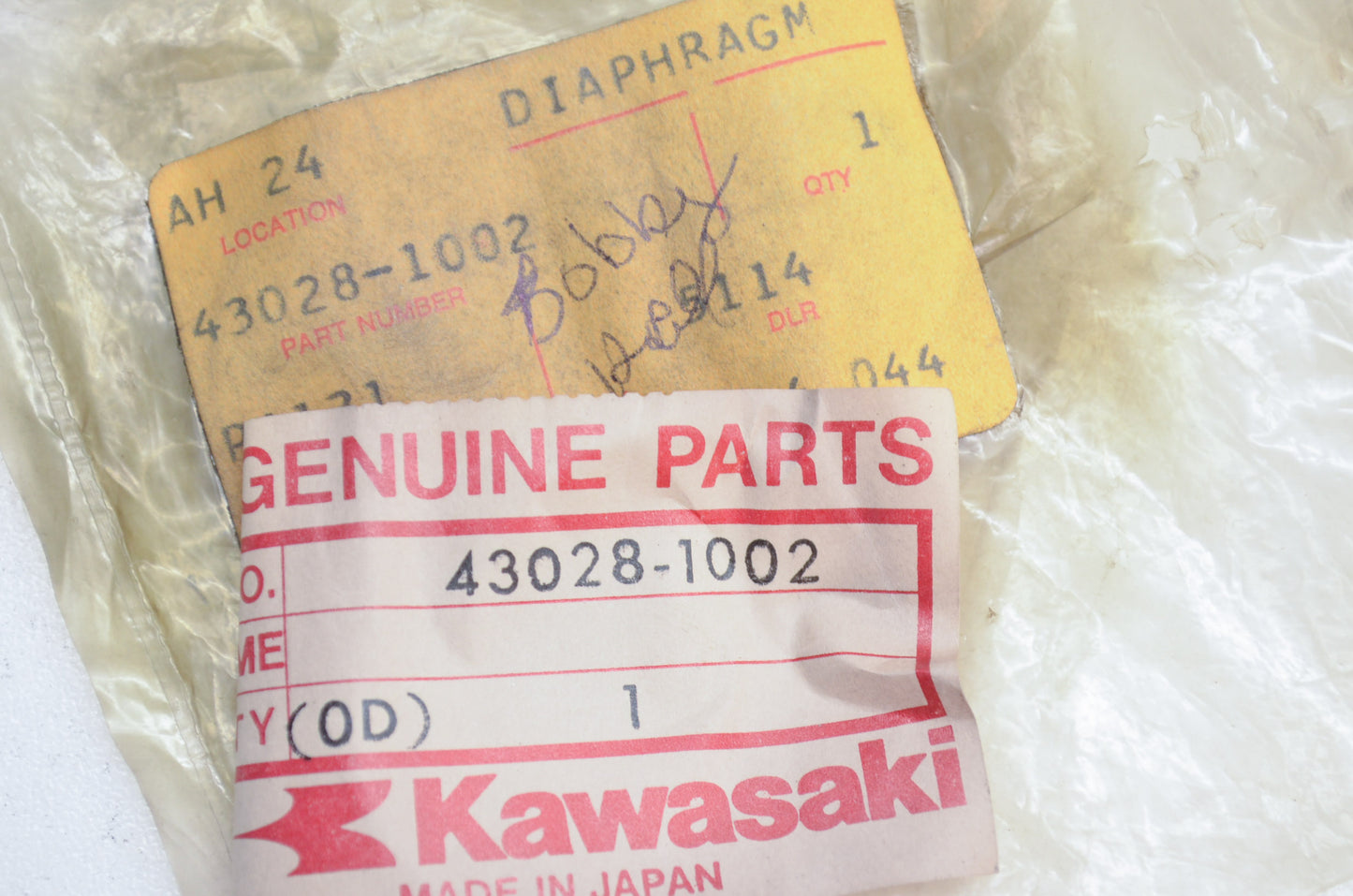 OEM Kawasaki 43028-1002 Diaphragm NOS