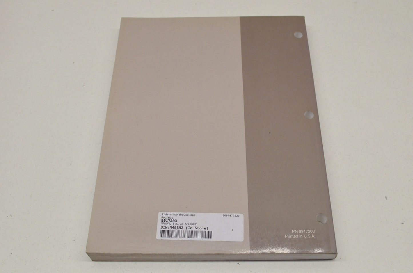 OEM Polaris 9917203 Service Manual 02 Xplorer NOS