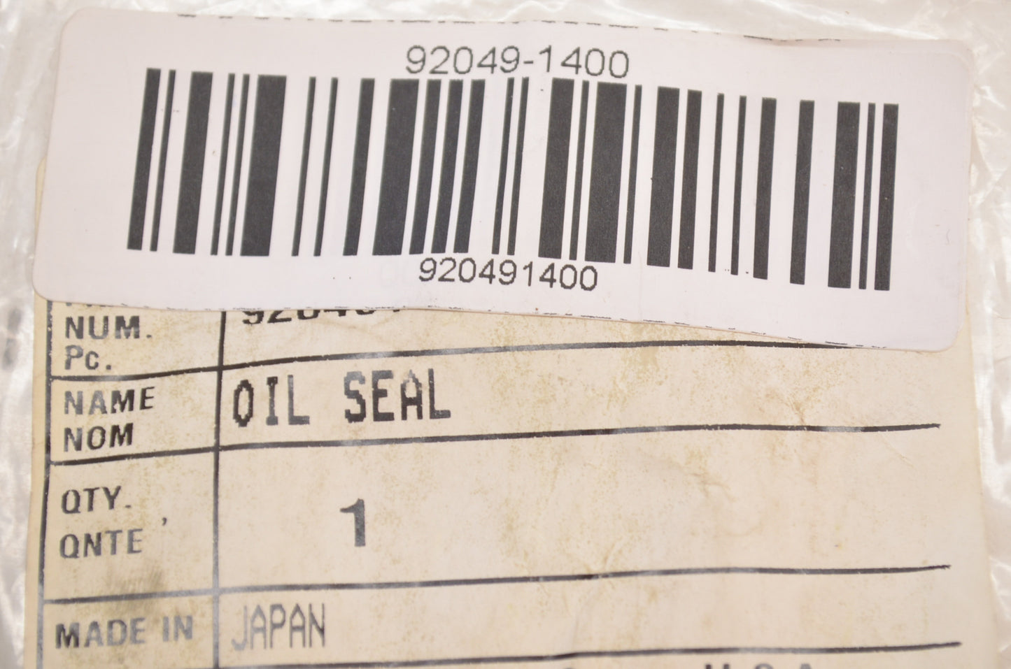 OEM Kawasaki 92049-1400 Oil Seal AE1265E0 NOS
