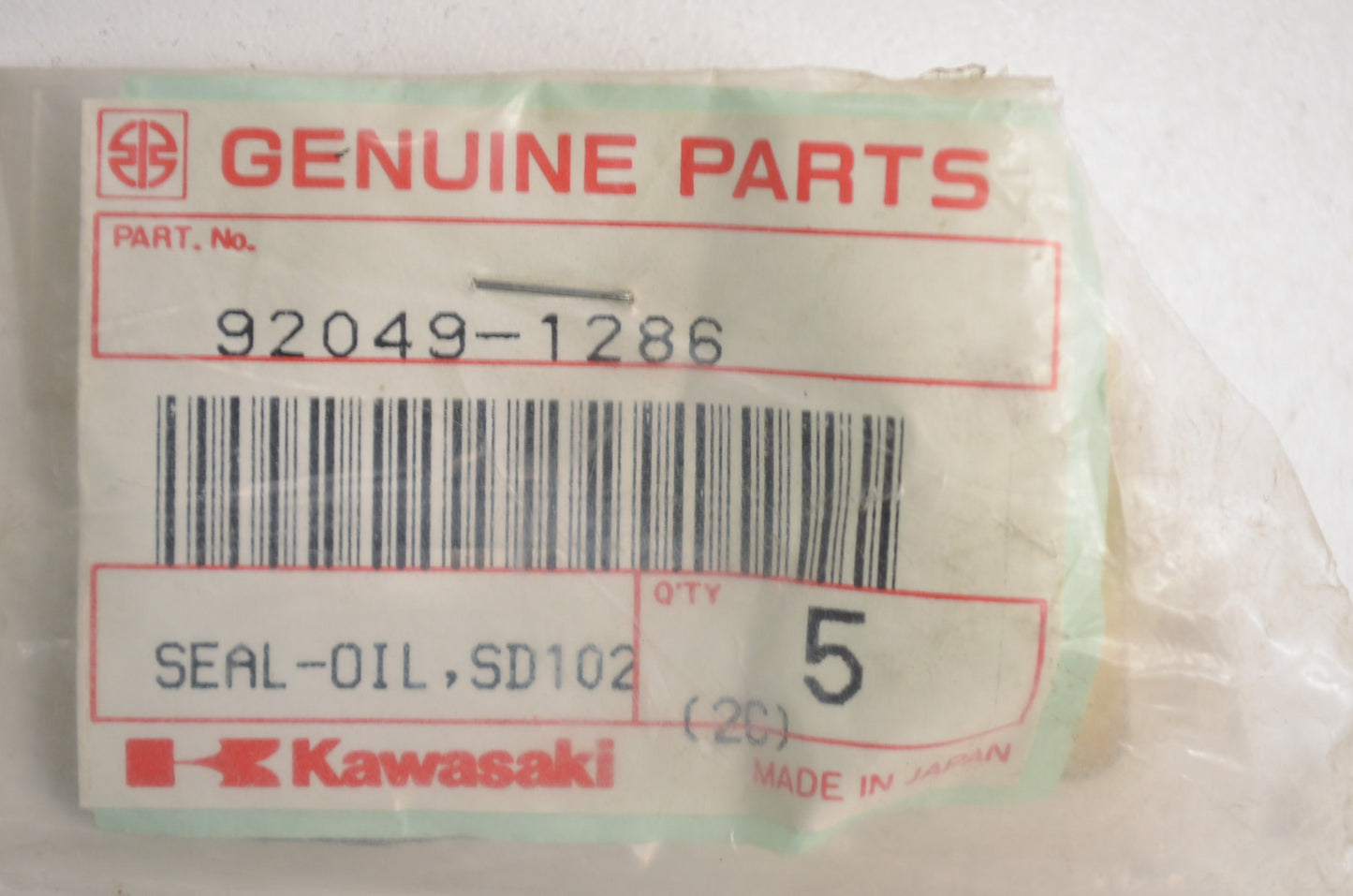OEM Kawasaki 92049-1286 Oil Seal NOS