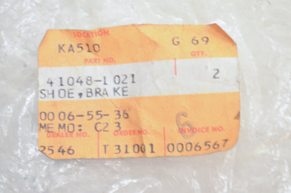 OEM Kawasaki 41048-1021 Brake Shoe Qty 2 NOS