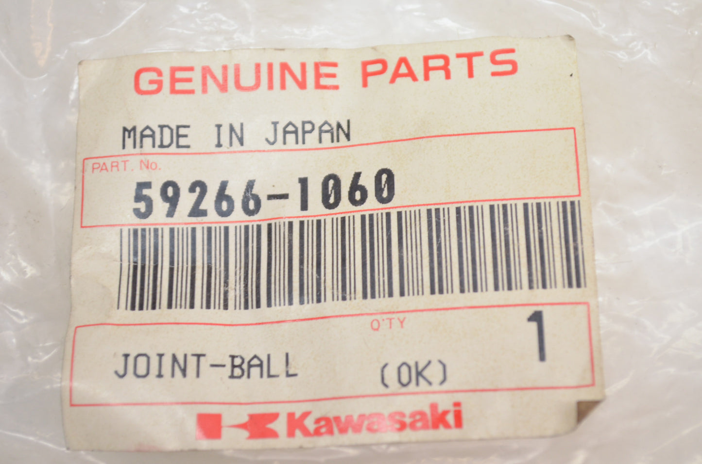 New OEM Kawasaki 59266-1060 Ball Joint NOS