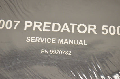 OEM Polaris 9920782 Service Manual 07 Predator 500 NOS