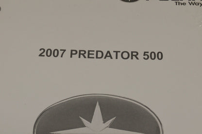 OEM Polaris 9920782 Service Manual 07 Predator 500 NOS