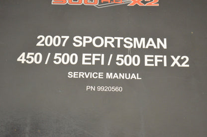 OEM Polaris 9920560 Service Manual 07 Sportsman 450/500