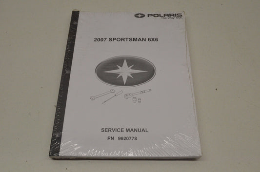 OEM Polaris 9920778 Service Manual 07 Sportsman 6X6 NOS