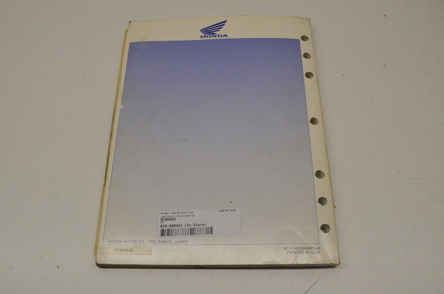 OEM Honda 61MN803 Service Manual