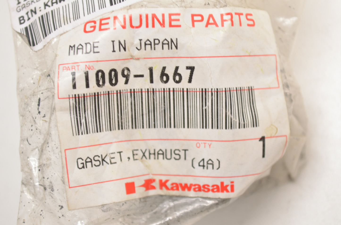 OEM Kawasaki 11009-1667 Exhaust Pipe Connecting Gasket NOS