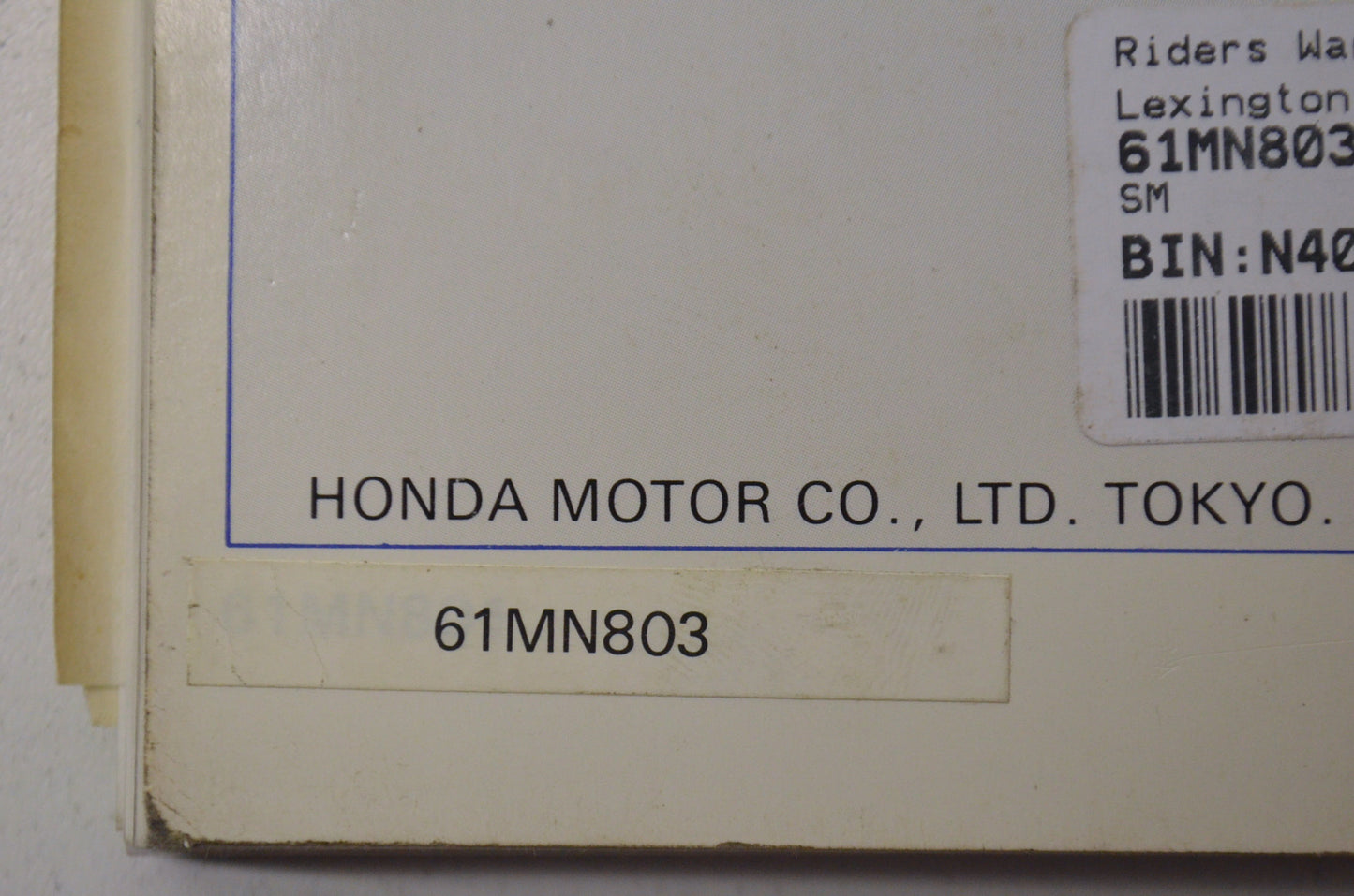 OEM Honda 61MN803 Service Manual