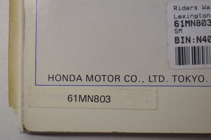 OEM Honda 61MN803 Service Manual