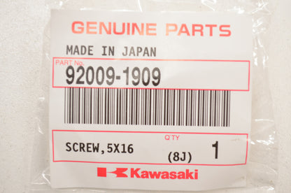 New OEM Kawasaki 92009-1909 Screw 5x16 NOS