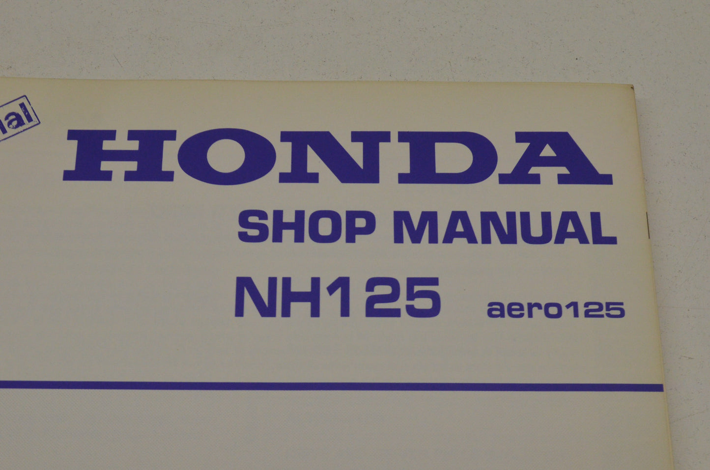 OEM Honda NH125 Aero 125 Shop Manual 84 84 NH125 Aero125