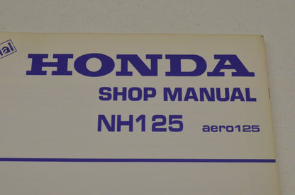 OEM Honda NH125 Aero 125 Shop Manual 84 84 NH125 Aero125