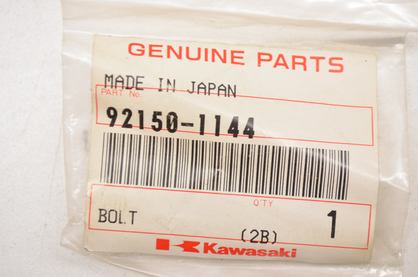 New OEM Kawasaki 92150-1144 Bolt NOS