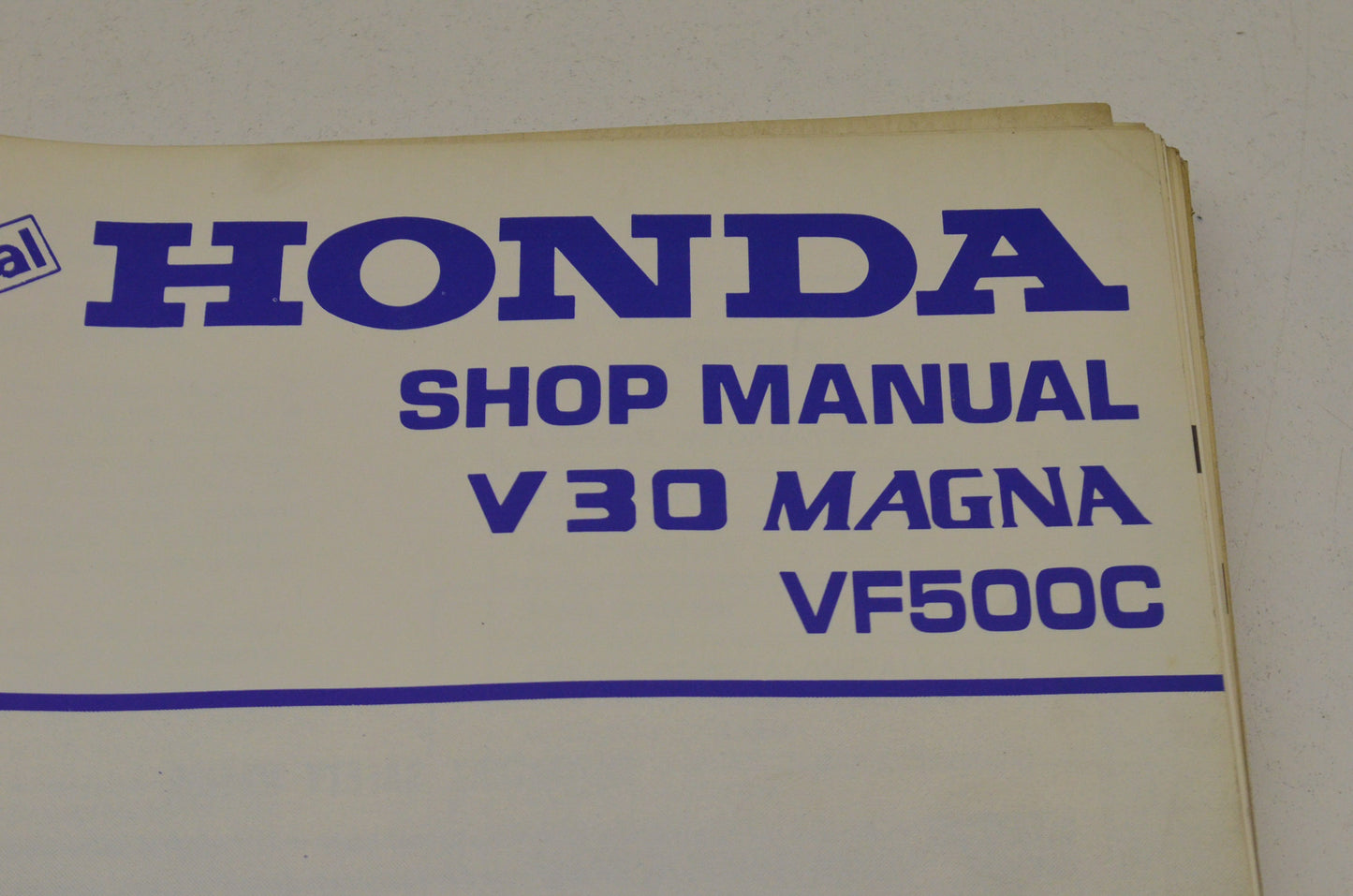 OEM Honda 61MJ801 Service Manual 84-85 VF500C